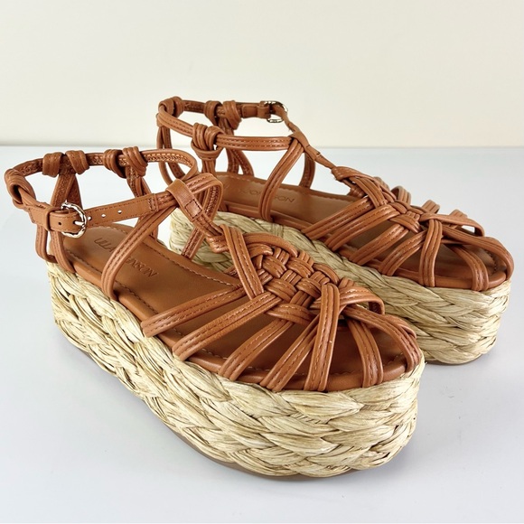 NEW ULLA JOHNSON LEATHER PLATFORM SANDALS - Picture 2 of 12